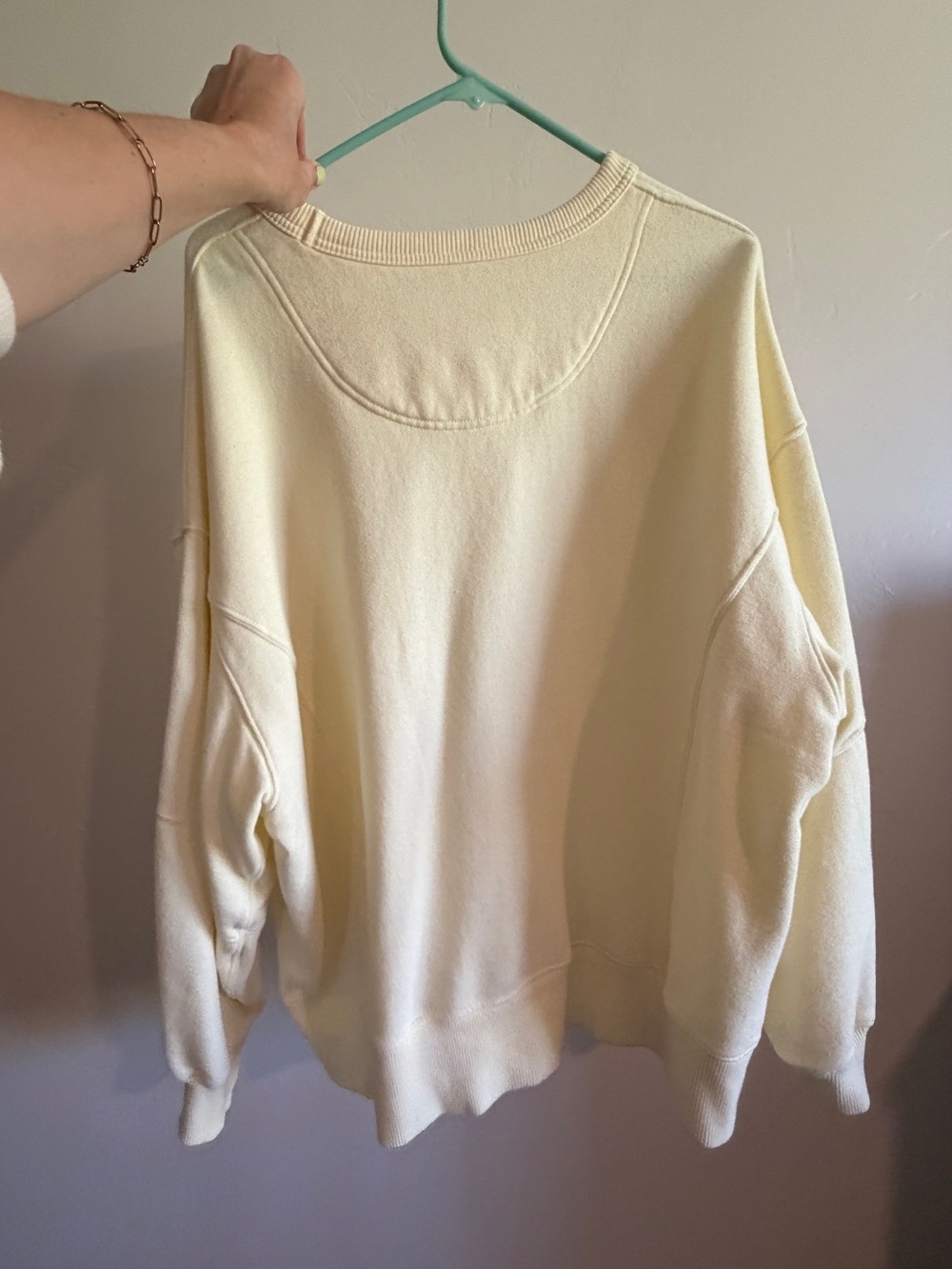 Aerie Go To Sweatshirt, Cozy Yellow, size Medium - Picture 4 of 5